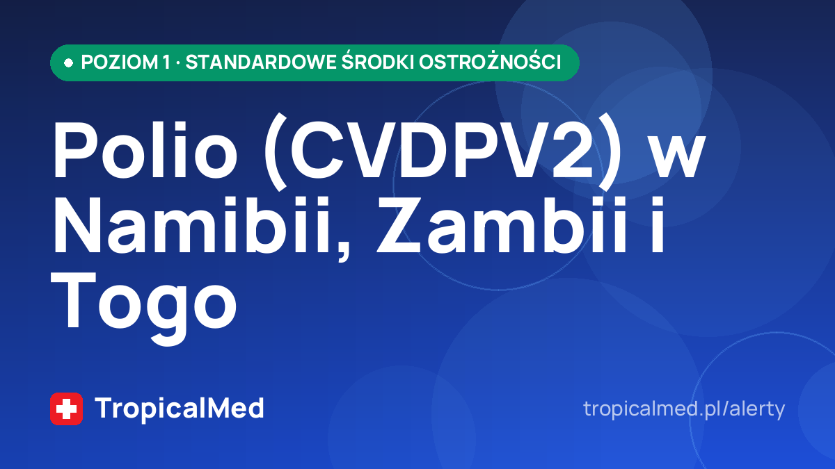 Polio (CVDPV2) w Namibii, Zambii i Togo